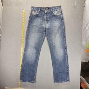 Diesel Jeans Mens Blue Basic Med Wash Straight Button Fly Fits 34x32